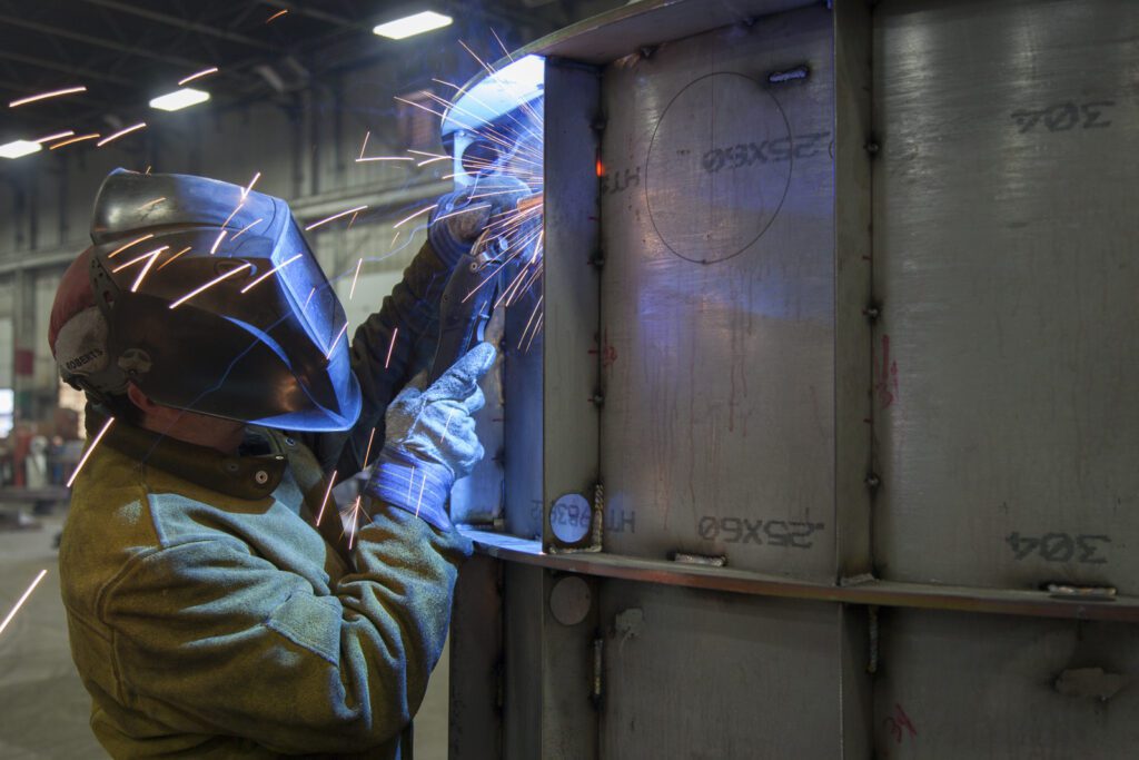 Steel Welder Using Equipment