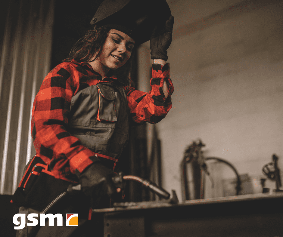 women welders of GSM Industrial welding during the workday