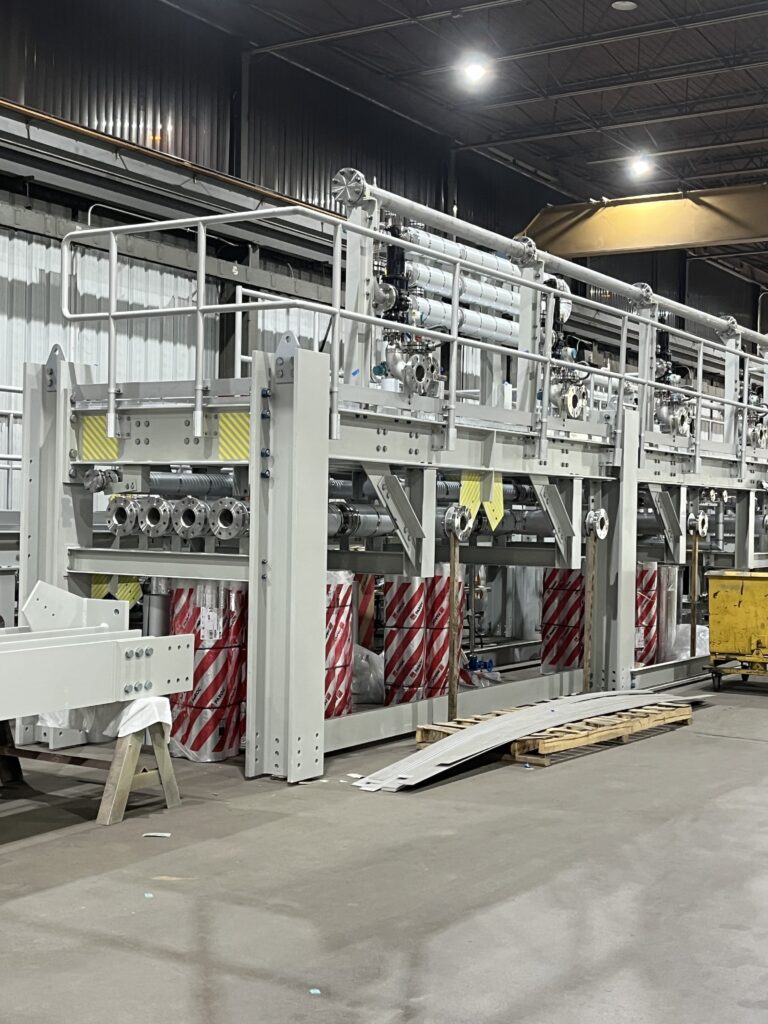 Completed AISC-certified structural steel assembly with precision welding and alignment